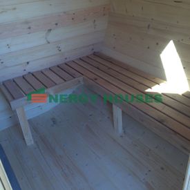 Oval sauna 4 m with 2 rooms