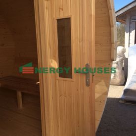 Oval sauna 4 m with 2 rooms