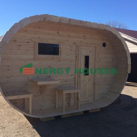 Oval sauna 4 m with 2 rooms